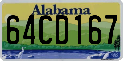 AL license plate 64CD167