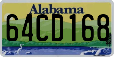 AL license plate 64CD168