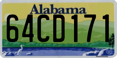 AL license plate 64CD171