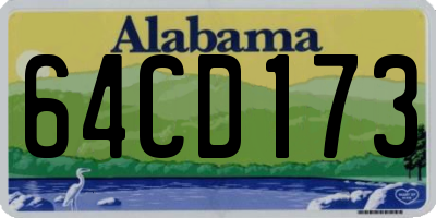 AL license plate 64CD173