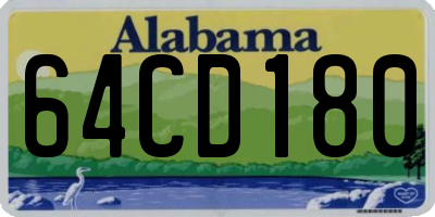 AL license plate 64CD180