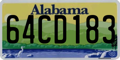 AL license plate 64CD183