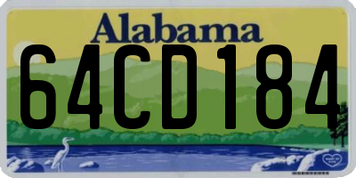 AL license plate 64CD184