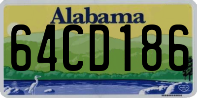 AL license plate 64CD186