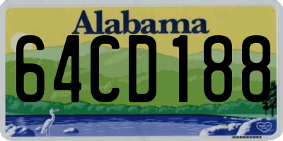 AL license plate 64CD188