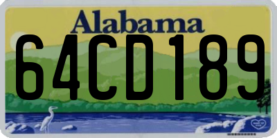 AL license plate 64CD189