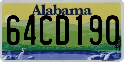 AL license plate 64CD190