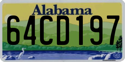 AL license plate 64CD197
