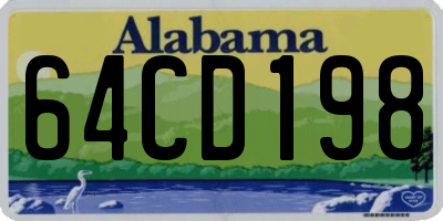 AL license plate 64CD198