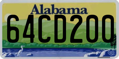 AL license plate 64CD200