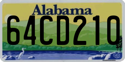 AL license plate 64CD210