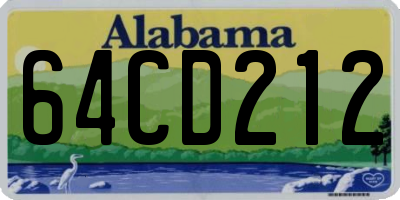 AL license plate 64CD212
