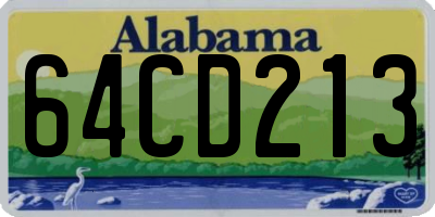 AL license plate 64CD213