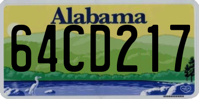 AL license plate 64CD217