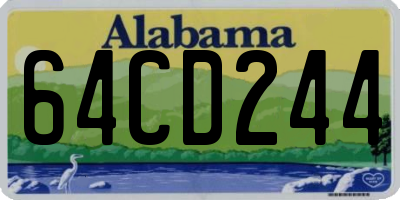 AL license plate 64CD244