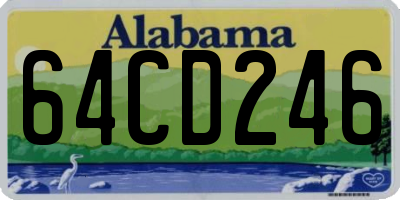 AL license plate 64CD246