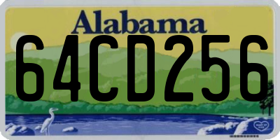 AL license plate 64CD256