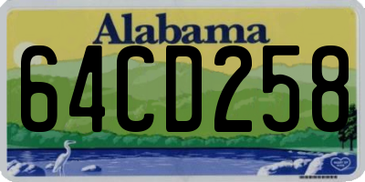 AL license plate 64CD258