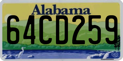 AL license plate 64CD259