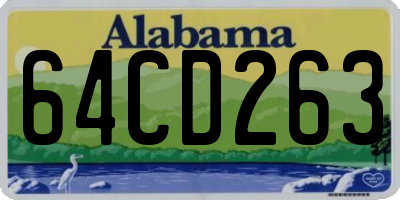 AL license plate 64CD263