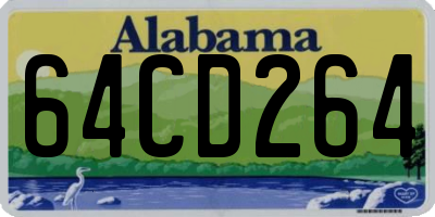 AL license plate 64CD264