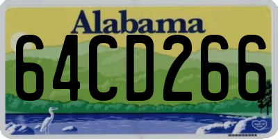 AL license plate 64CD266