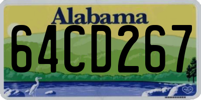 AL license plate 64CD267