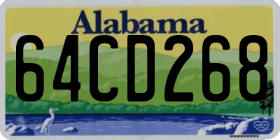 AL license plate 64CD268