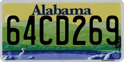 AL license plate 64CD269
