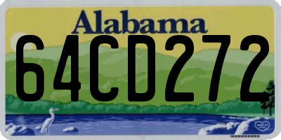 AL license plate 64CD272