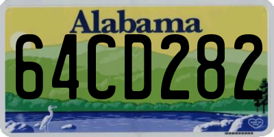 AL license plate 64CD282