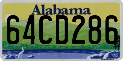AL license plate 64CD286