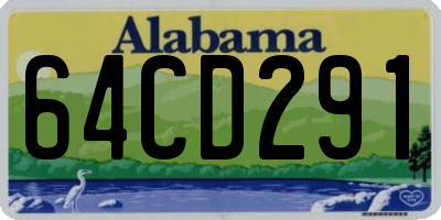 AL license plate 64CD291