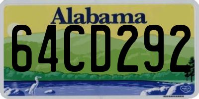 AL license plate 64CD292