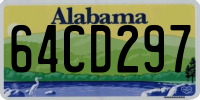 AL license plate 64CD297