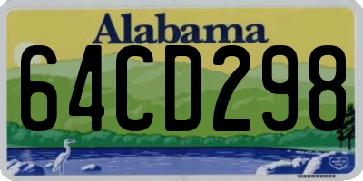 AL license plate 64CD298