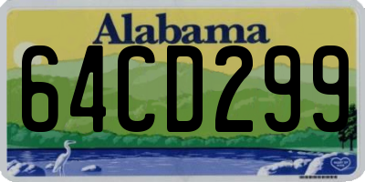 AL license plate 64CD299