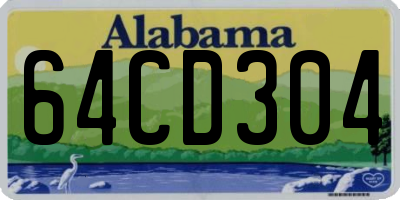 AL license plate 64CD304