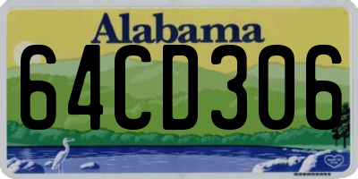 AL license plate 64CD306