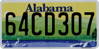 AL license plate 64CD307