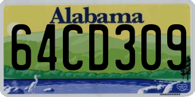 AL license plate 64CD309