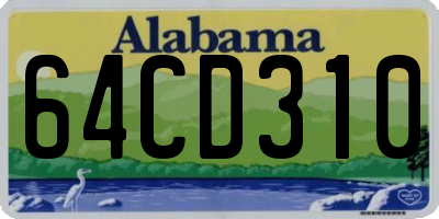 AL license plate 64CD310