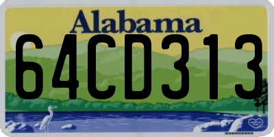 AL license plate 64CD313