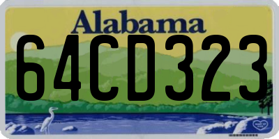 AL license plate 64CD323