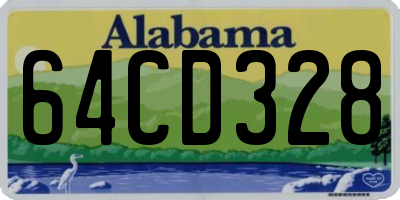 AL license plate 64CD328