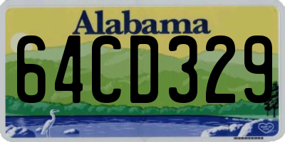 AL license plate 64CD329