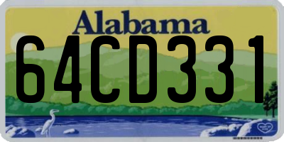 AL license plate 64CD331