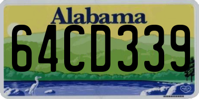 AL license plate 64CD339