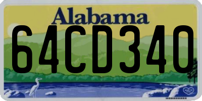 AL license plate 64CD340