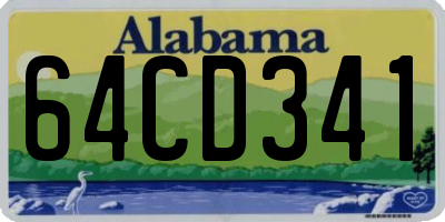 AL license plate 64CD341